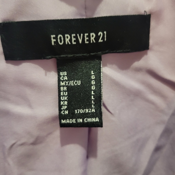 Forever 21 Oversized Lavender Shacket - Picture 3 of 3
